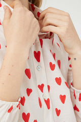 COMPANIA FANTASTICA - Heart print shirt - 41C/11034