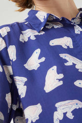 COMPANIA FANTASTICA - LENZING™ ECOVERO™ frog viscose shirt - 41C/41016