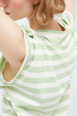 COMPANIA FANTASTICA - Green Striped short sleeve t-shirt - 41C/42011