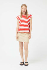 COMPANIA FANTASTICA - Red Striped short sleeve t-shirt - 41C/42012