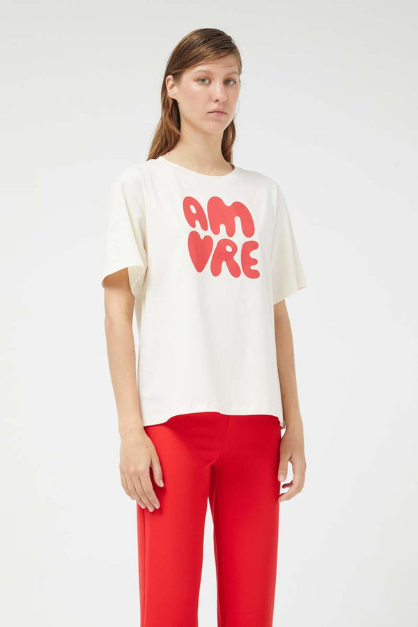 COMPANIA FANTASTICA - White Amore short sleeve t-shirt - 41C/42016