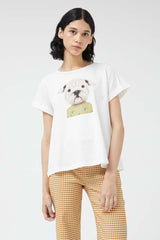 COMPANIA FANTASTICA - White dog print t-shirt - 41C/42026