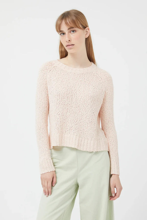 COMPANIA FANTASTICA - Pink texture knitted sweater 42C/10301