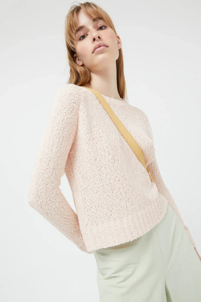 COMPANIA FANTASTICA - Pink texture knitted sweater 42C/10301