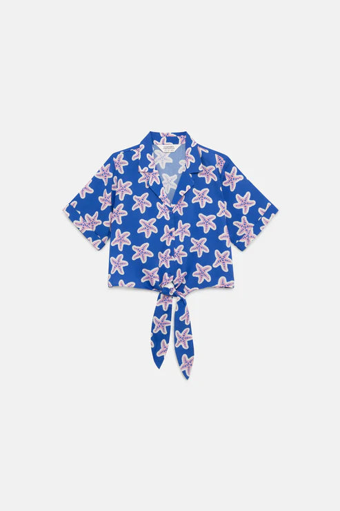 COMPANIA FANTASTICA - LENZING™ ECOVERO™ star viscose shirt - 42C/41118