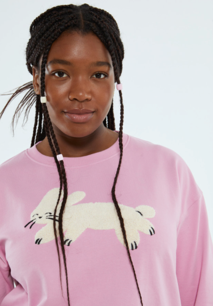 COMPANIA FANTASTICA - Cotton sweatshirt with rabbit print 34C/42022