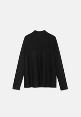 COMPANIA FANTASTICA - Pull trapèze col montant noir 34C/10276