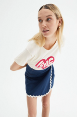 COMPANIA FANTASTICA - 42060 Cotton T-shirt with heart print.