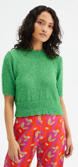 COMPANIA FANTASTICA - 10038 / 10037 Short-sleeved soft-knit jumper
