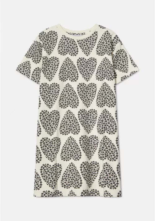 COMPANIA FANTASTICA - ROBE PULL EN PELUCHE IMPRIMÉ CŒUR GÉOMÉTRIQUE