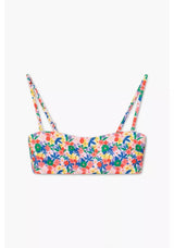 COMPANIA FANTASTICA - MULTICOLOURED FLORAL PRINT BANDEAU BIKINI TOP