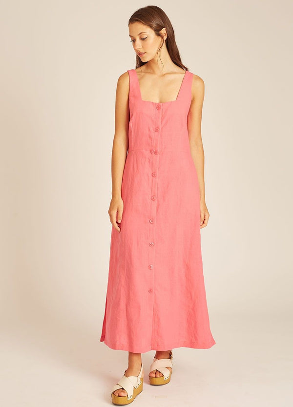 PEPALOVES - RAMIE LONG DRESS FUCSIA