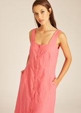 PEPALOVES - ROBE LONGUE RAMIE FUCHSIA